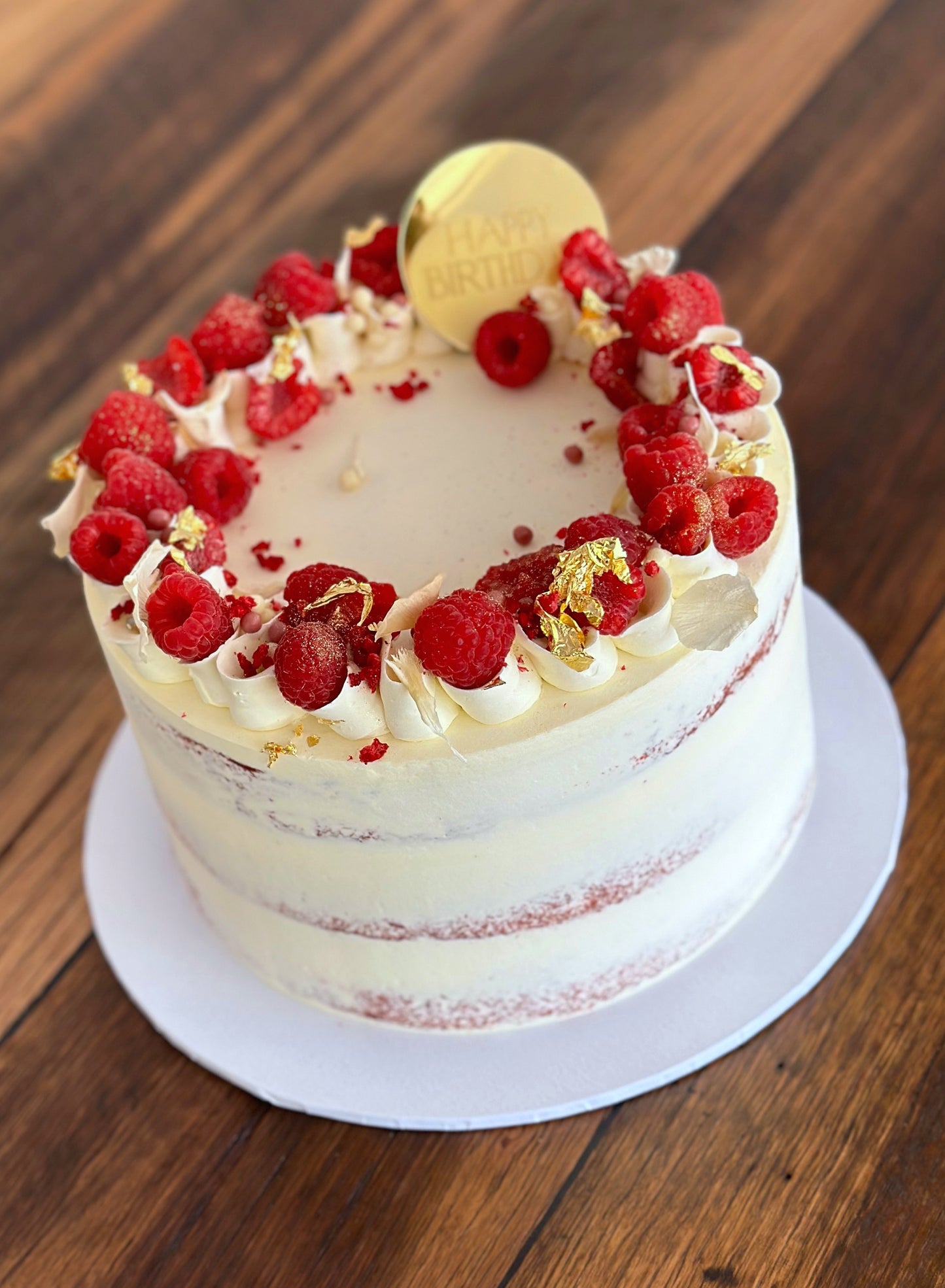 Red velvet and raspberry