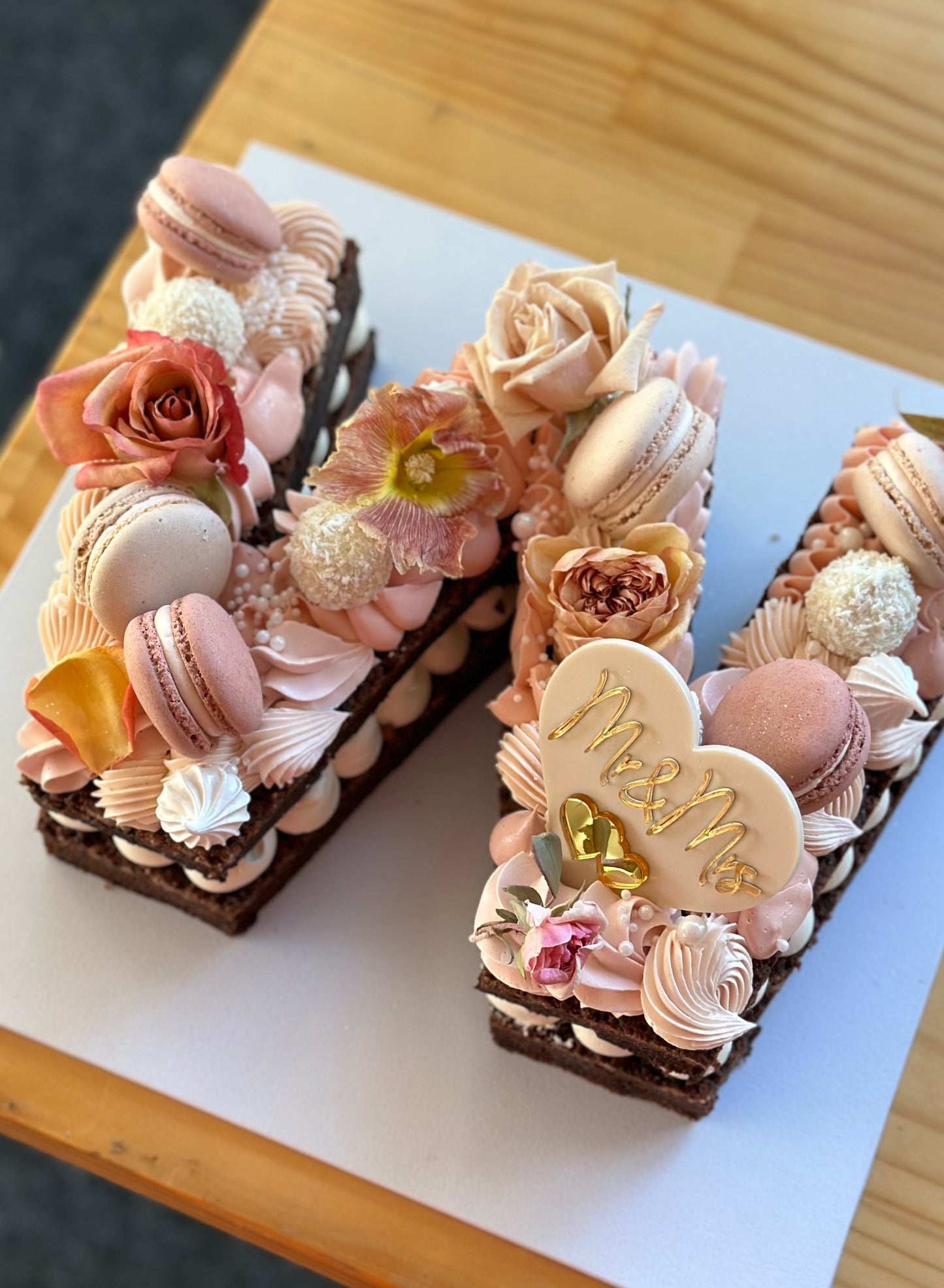 Number and letter cakes