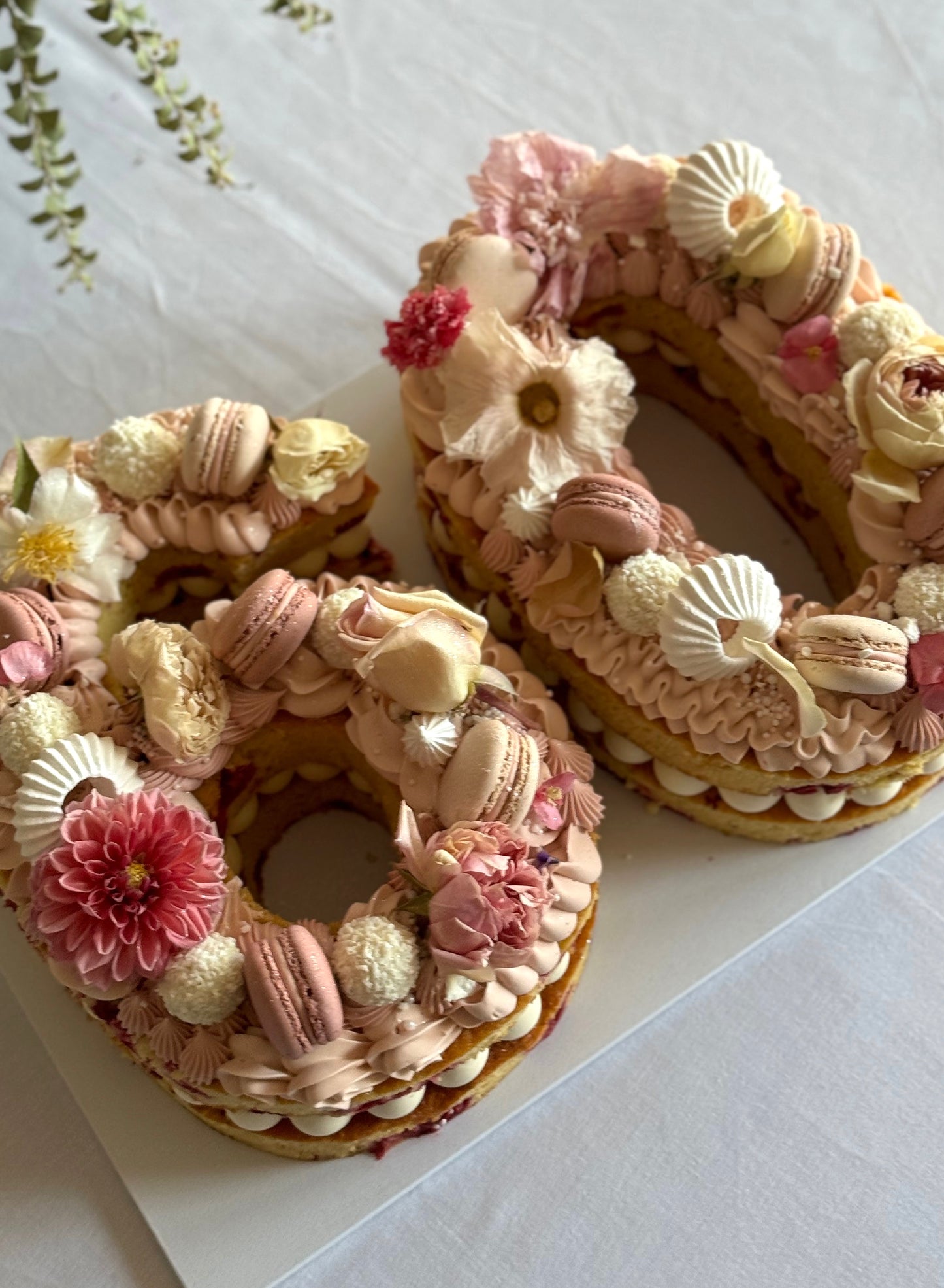 Number and letter cakes