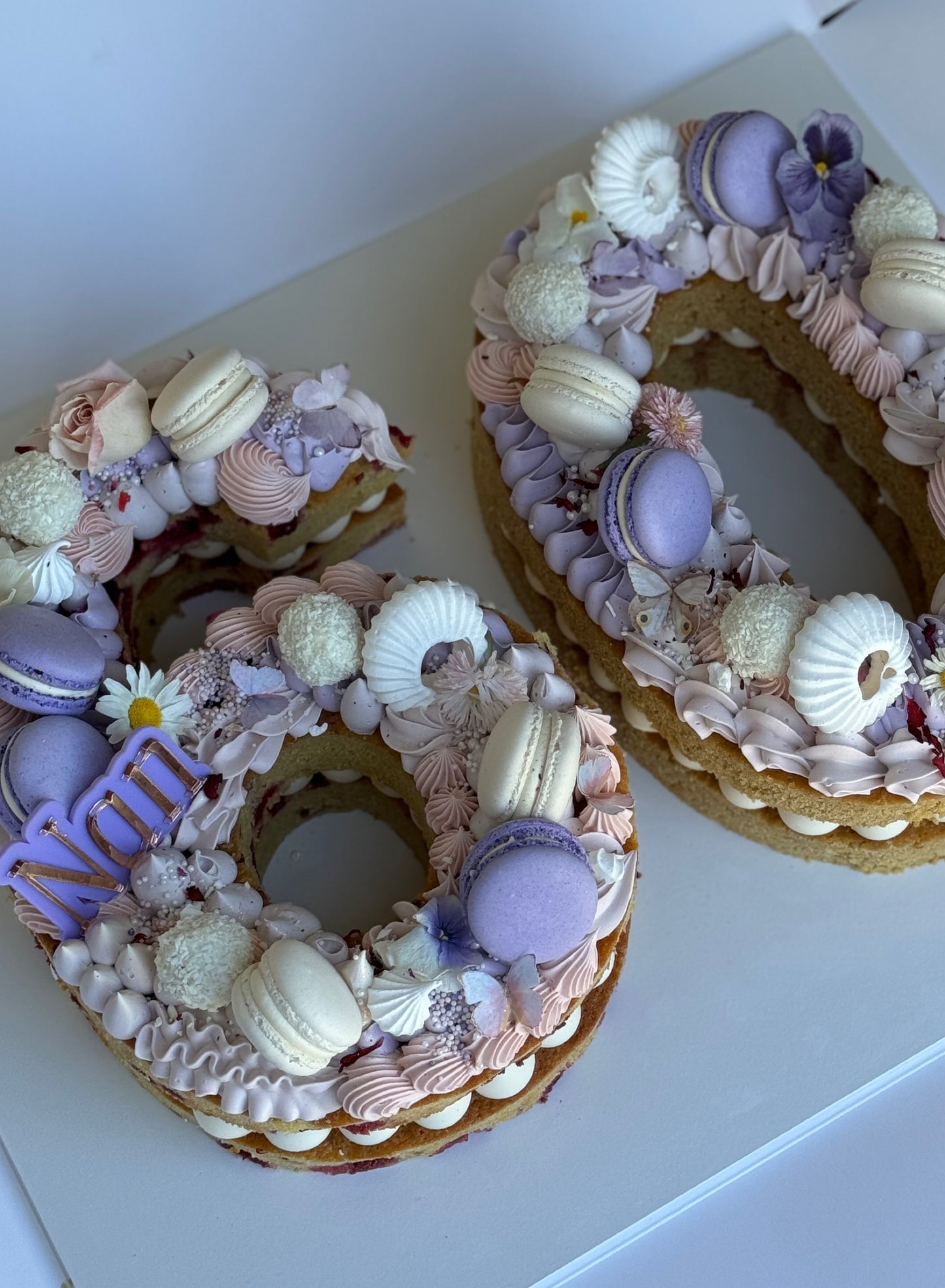 Number and letter cakes