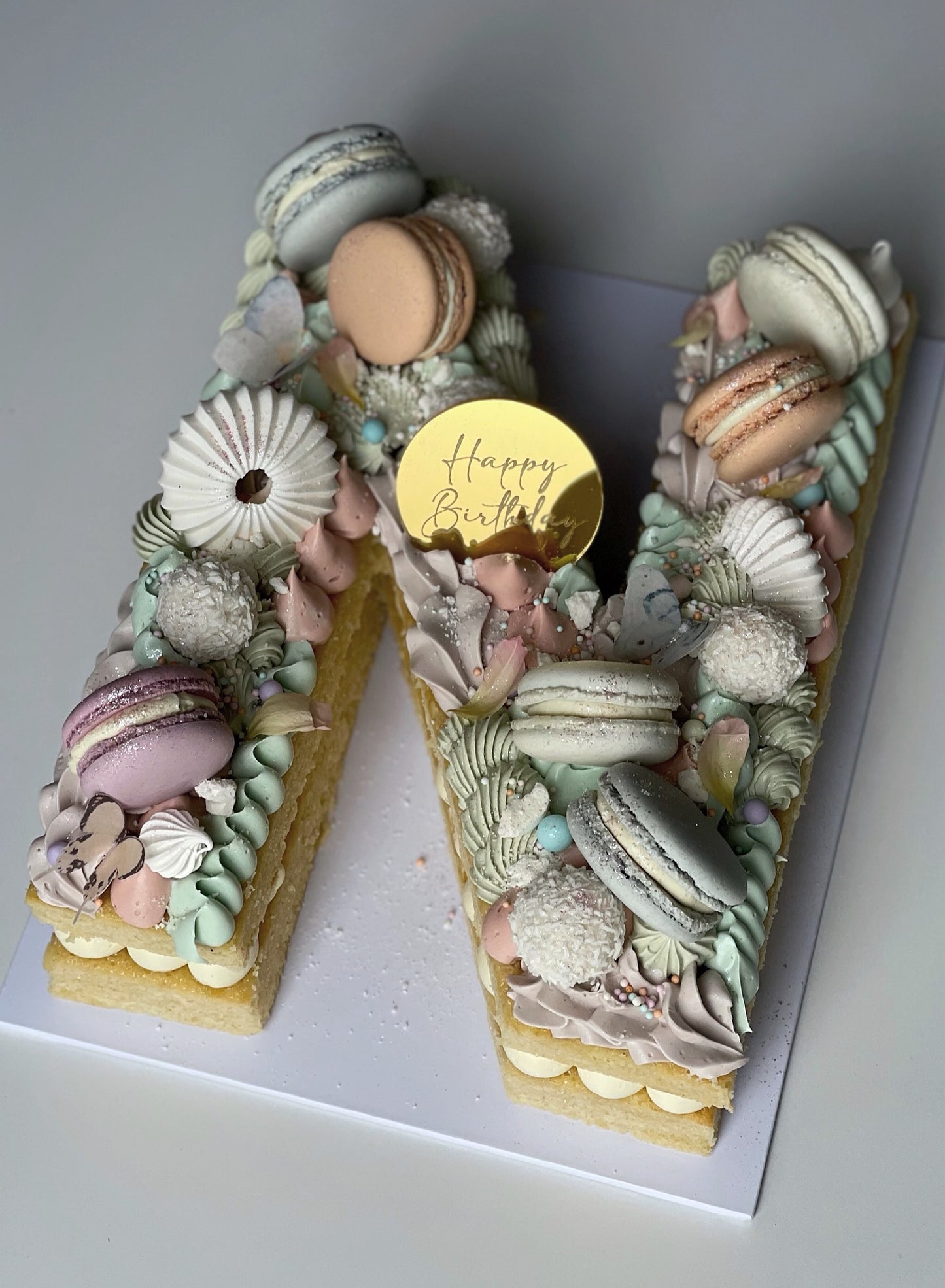 Number and letter cakes