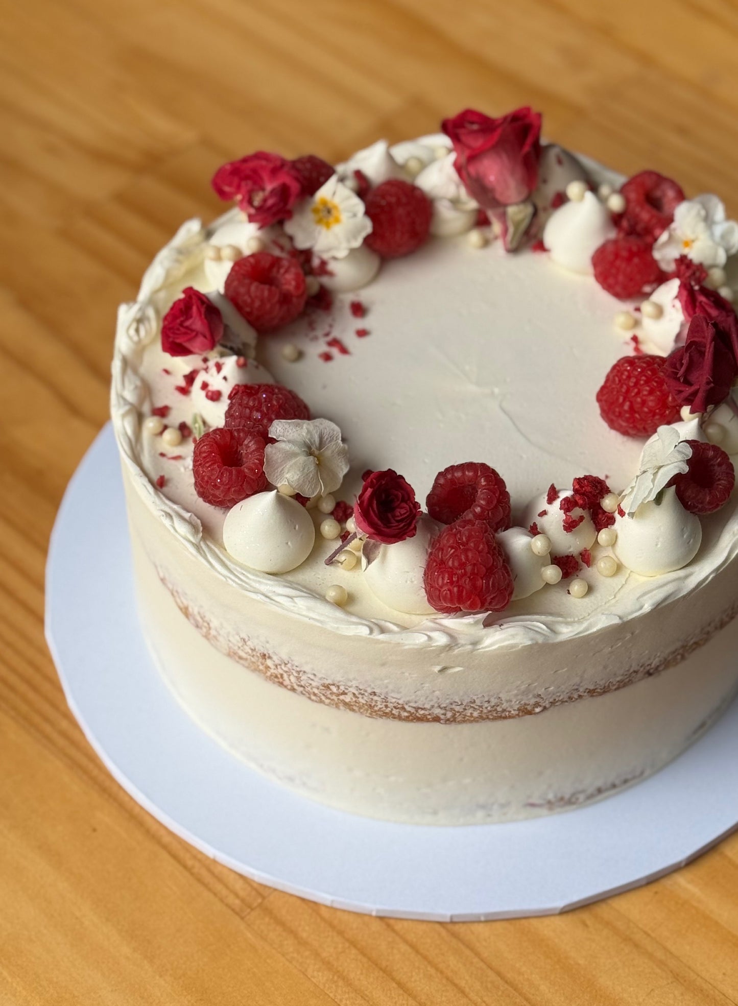 White chocolate and raspberry