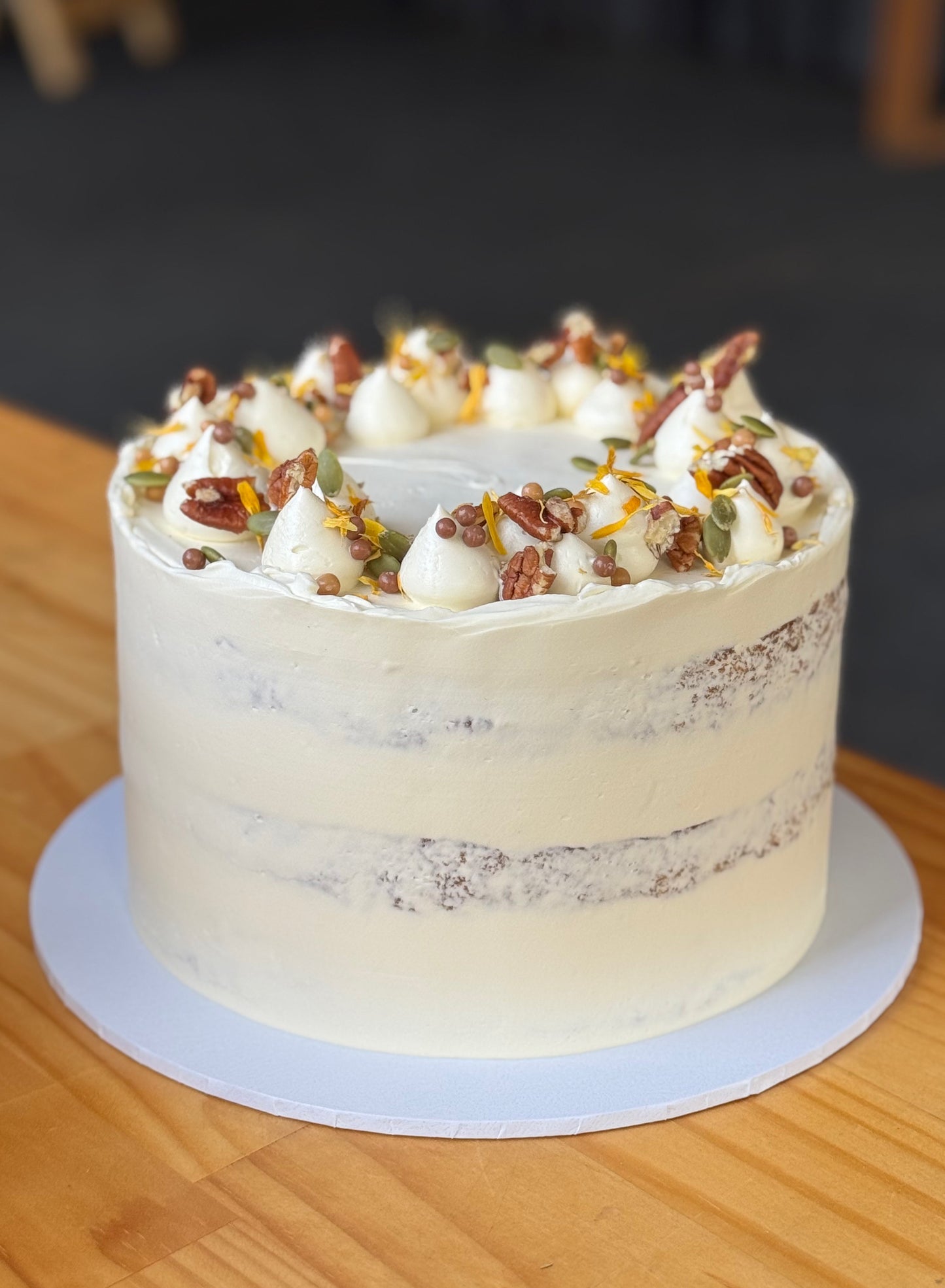 Carrot, salted caramel and pecan