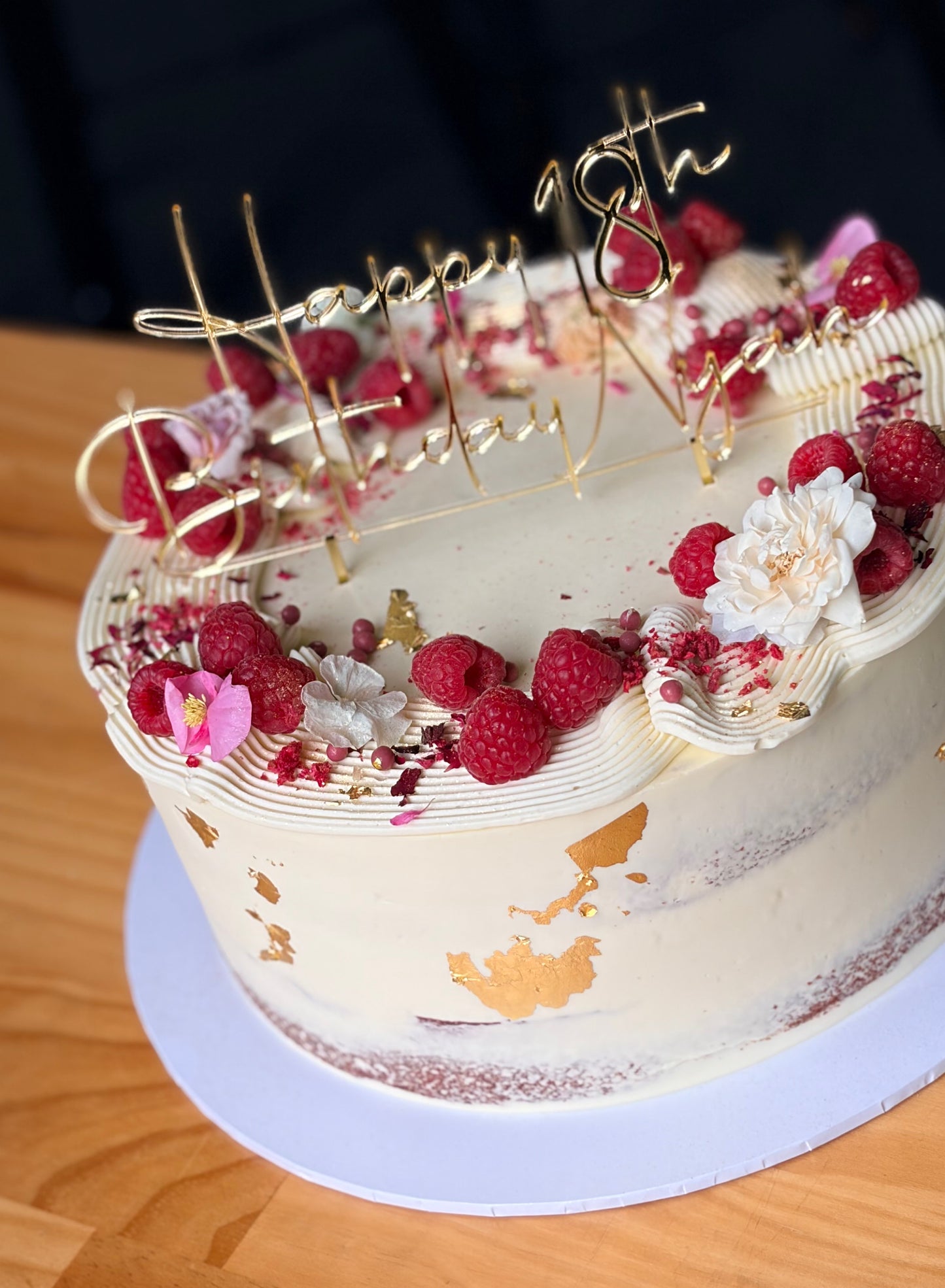 Red velvet and raspberry